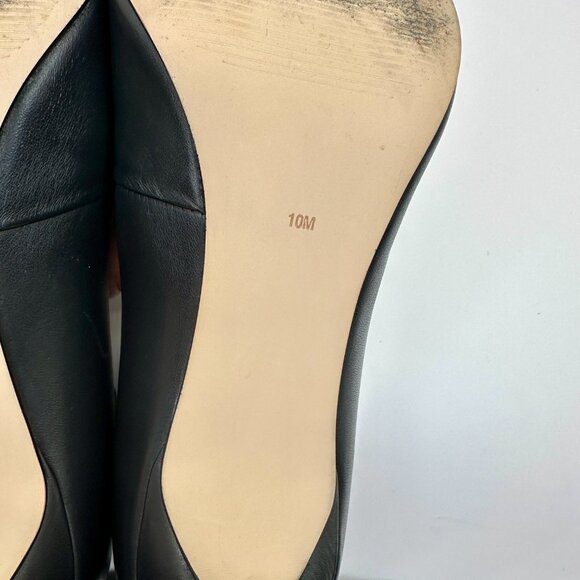 Calvin Klein Black Leather Stiletto Heels Sz 10 - Picture 2 of 8